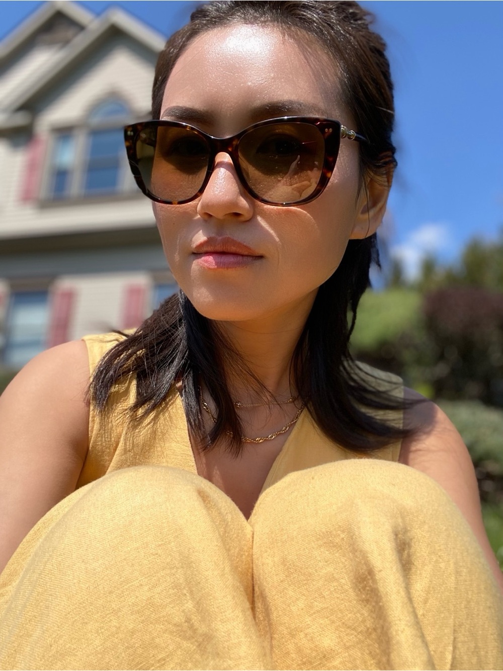 Bvlgari Havana Gradient Sunglasses with Brown Lenses